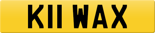 K11 WAX private number plate